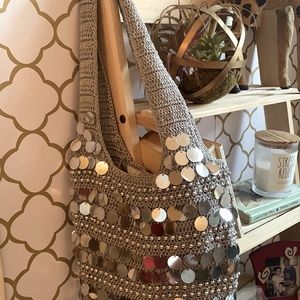 Chateau silver sequin bag